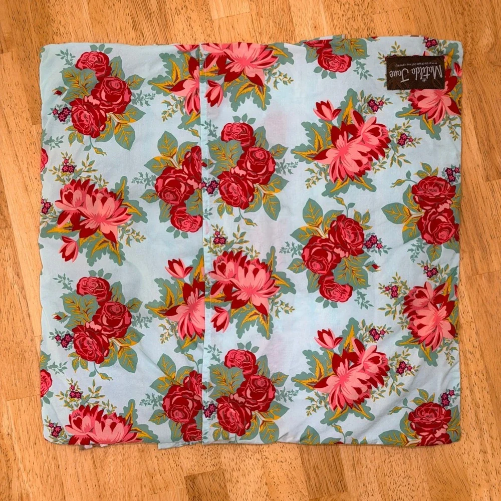 Matilda‎ Jane Floral Polka Dot Ruffle Lace Decorative Pillowcase Multicolored